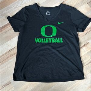 Nike Black Tee with Green Volleyball Graphic